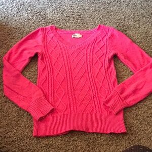 SO Knitted Pink Long Sleeve Sweater